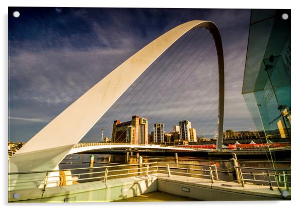 The Gateshead Millennium Bridge Acrylic by Dave Hudspeth Landscape Photography