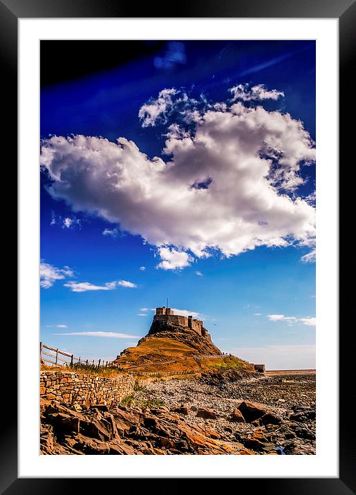 Lindisfarne Castle Framed Mounted Print by Dave Hudspeth Landscape Photography