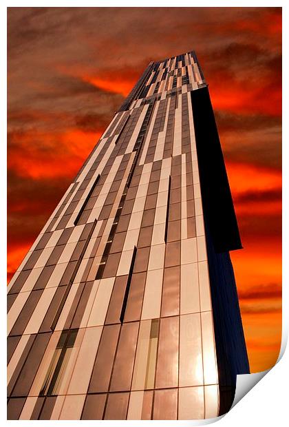 Beetham Tower Sunset Print by Neil Ravenscroft