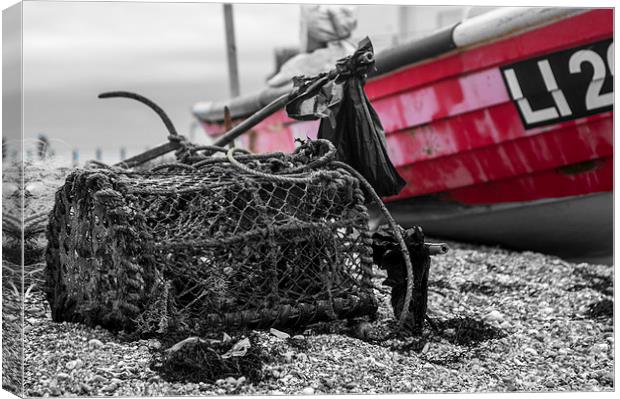 Lobster Pot Canvas Print by Barry Cook