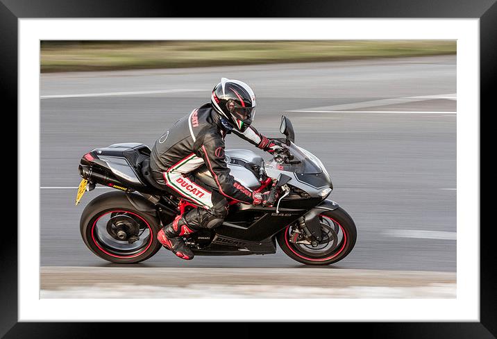 Ducati motorbkike Framed Mounted Print by Ian Jones