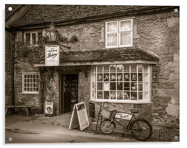 Lacock Village Bakery, Wiltshire, England, UK Acrylic by Mark Llewellyn