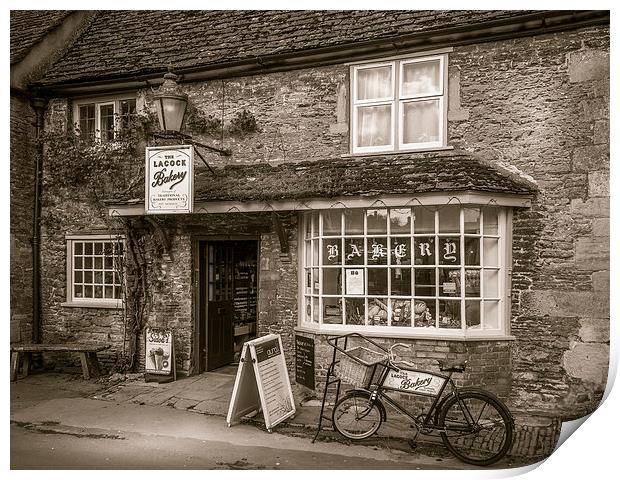 Lacock Village Bakery, Wiltshire, England, UK Print by Mark Llewellyn