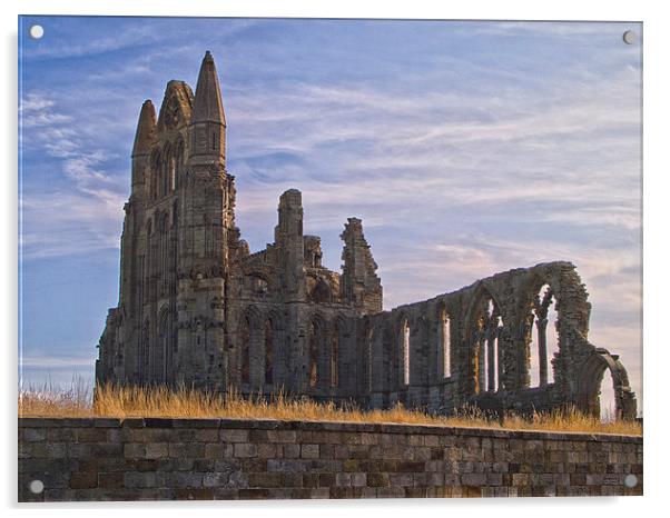 whitby abbey Acrylic by Robert Bennett