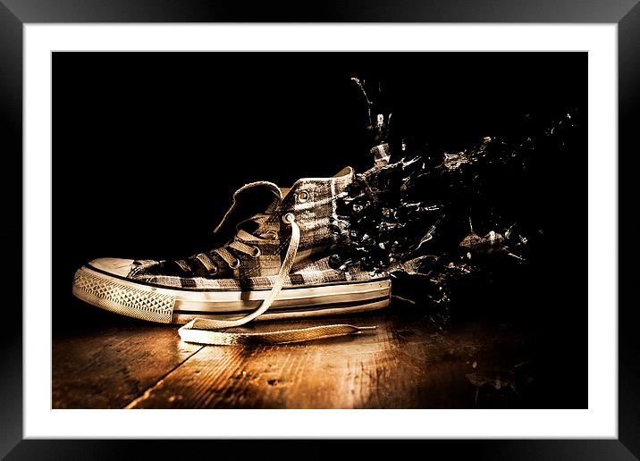Converse Explosion Framed Mounted Print by Jordan Browning Photo