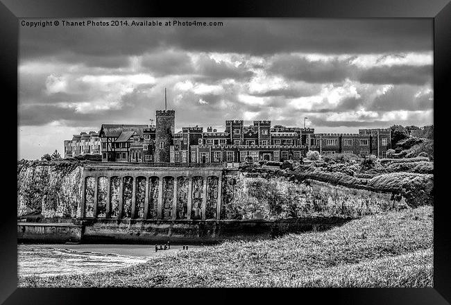 Kingsgate Castle in mono Framed Print by Thanet Photos