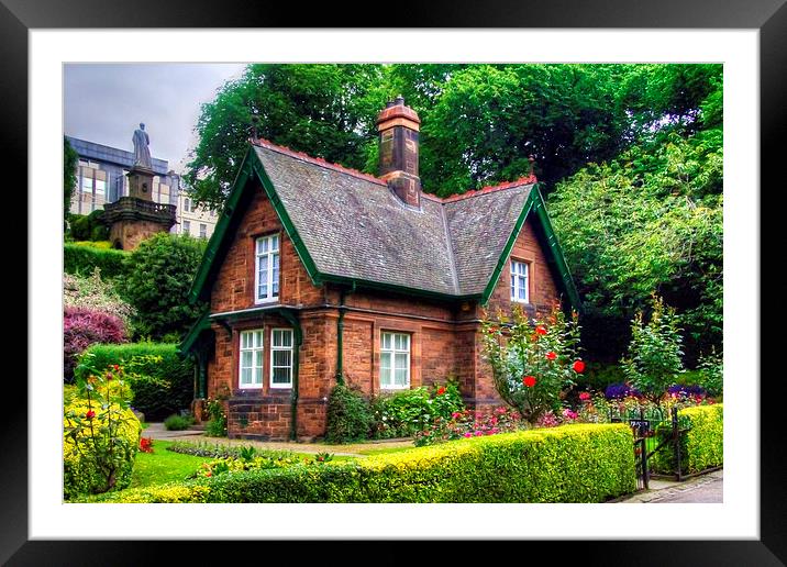 Cottage in Princes Street Gardens Framed Mounted Print by Tom Gomez