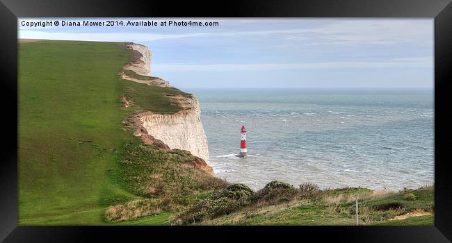 Beachy Head Framed Print by Diana Mower