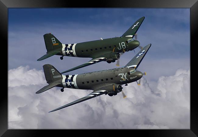 Dakotas in flight Framed Print by Oxon Images