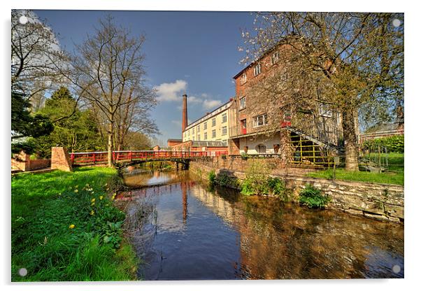 Coldharbour Mill in Spring Acrylic by Rob Hawkins