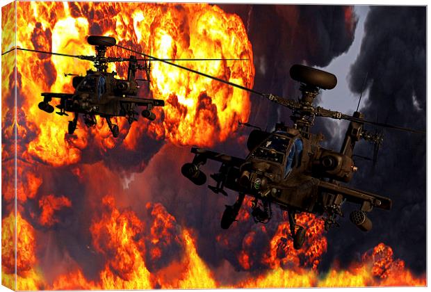 Apache firestorm Canvas Print by Oxon Images