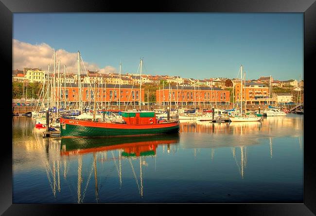 Milford Haven Marina Framed Print by Martin Chambers