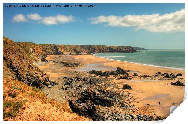 Marloes Sands, Pembrokeshire Print by Martin Chambers
