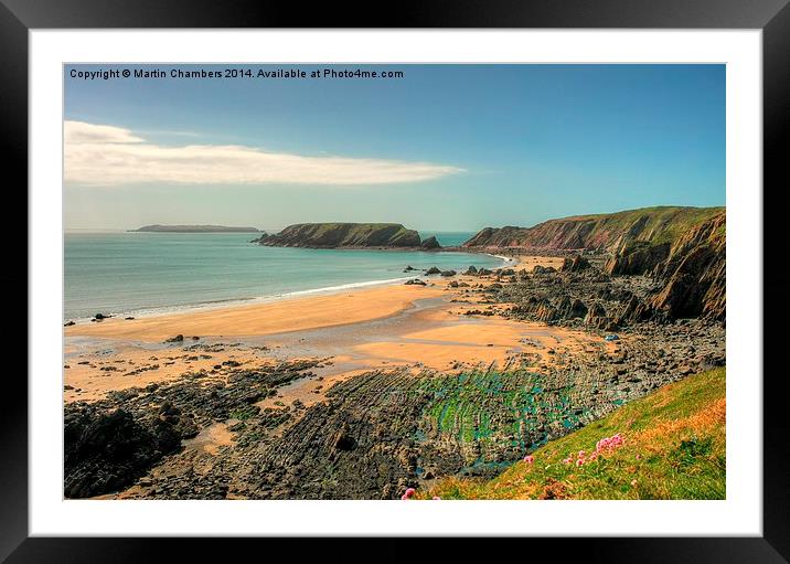 Marloes Sands Pembrokeshire Framed Mounted Print by Martin Chambers