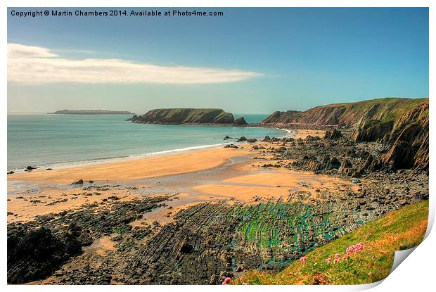 Marloes Sands Pembrokeshire Print by Martin Chambers