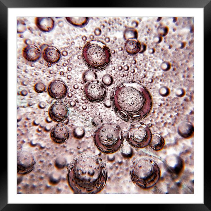 pink bubbly Framed Mounted Print by Heather Newton