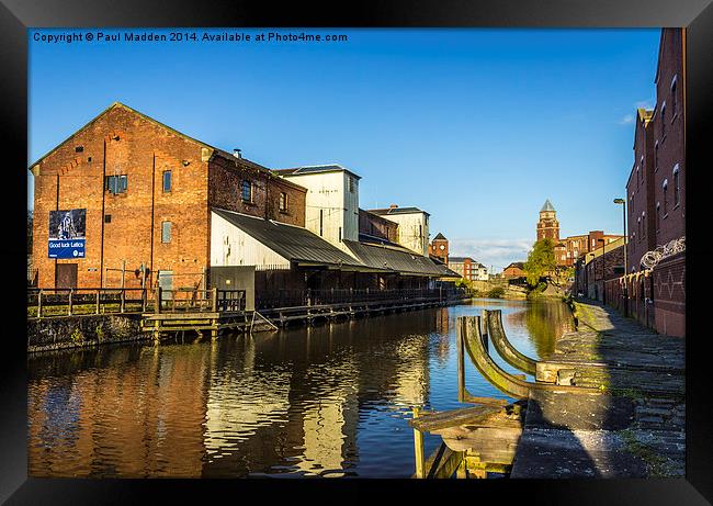 Wigan Pier In The Sun Framed Print by Paul Madden