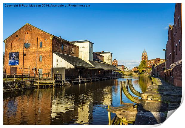 Wigan Pier In The Sun Print by Paul Madden