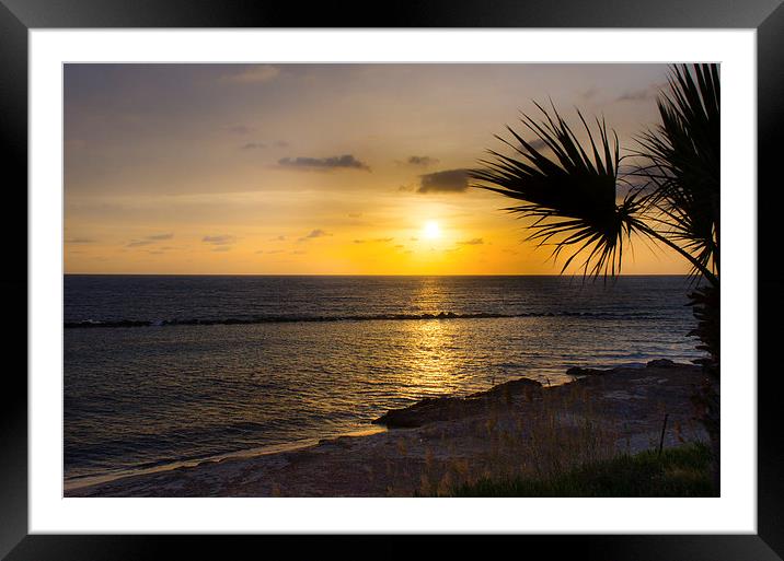 Cyprus Sunset Framed Mounted Print by Ian Cocklin