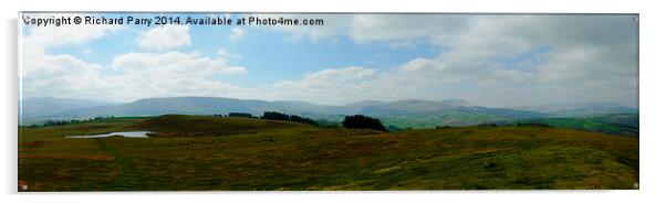 Brecon Beacons Panorama Acrylic by Richard Parry