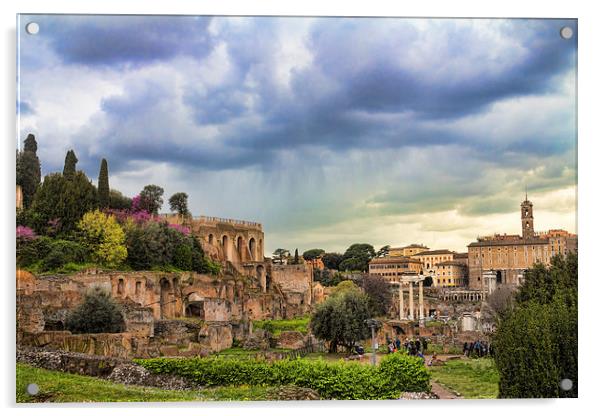 The Roman Forum Acrylic by Lynne Morris (Lswpp)