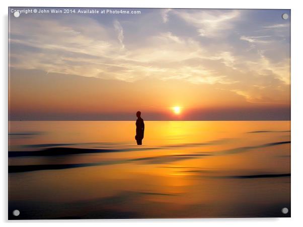 Iron Man at Sunset Acrylic by John Wain