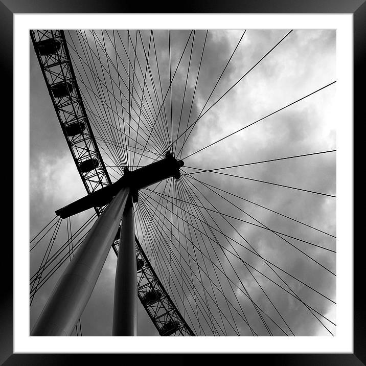 London Eye Moody Abstract Framed Mounted Print by Mark Purches