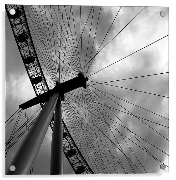 London Eye Moody Abstract Acrylic by Mark Purches