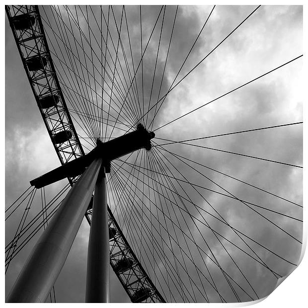 London Eye Moody Abstract Print by Mark Purches