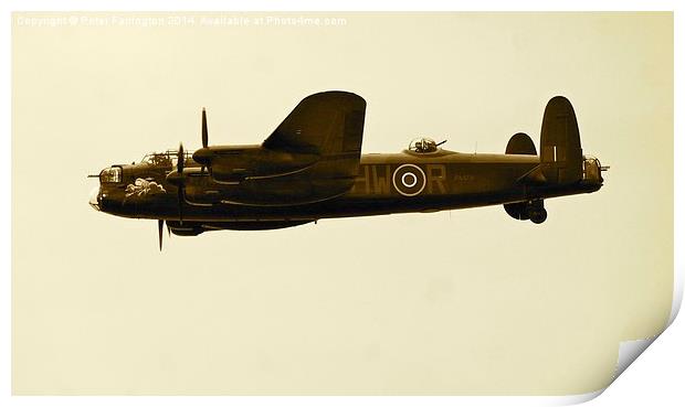 The Mighty Lancaster Print by Peter Farrington