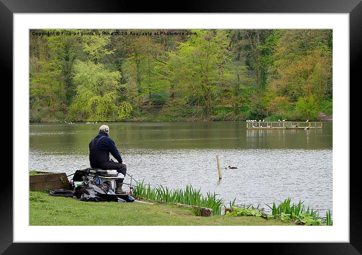 Rest, relax and fish Framed Mounted Print by Fine art by Rina