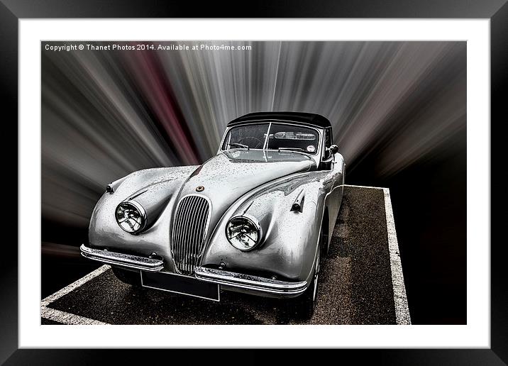 Jaguar XK120 Drop Head Coupe Framed Mounted Print by Thanet Photos