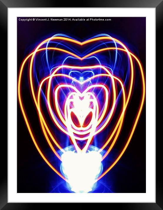 Unique Abstract Light Art Framed Mounted Print by Vincent J. Newman