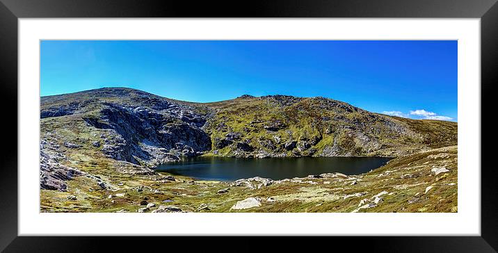 A Mountain Lake Framed Mounted Print by Mark Lucey