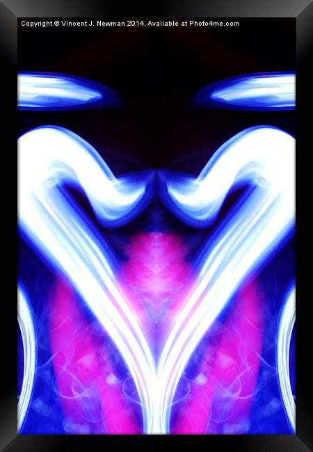 Unique Abstract Light Art Framed Print by Vincent J. Newman
