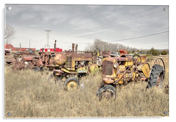 Heritage Tractors Acrylic by Rob Hawkins