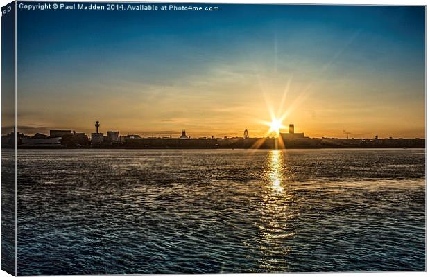 Sunrise over the city Canvas Print by Paul Madden