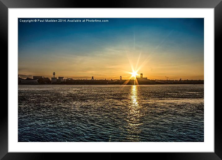 Sunrise over the city Framed Mounted Print by Paul Madden
