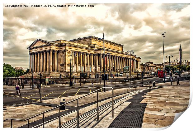 St Georges Hall - Liverpool Print by Paul Madden