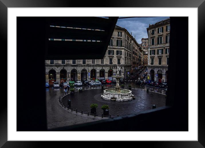 Piazza Colombo, Genoa Framed Mounted Print by Cristian Budeanu