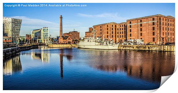 Battleship in the dock Print by Paul Madden