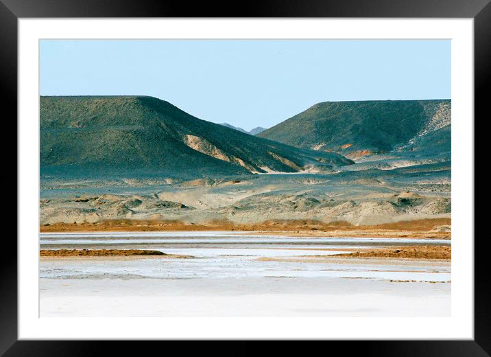 Salt Flats, Eastern Desert Framed Mounted Print by Jacqueline Burrell