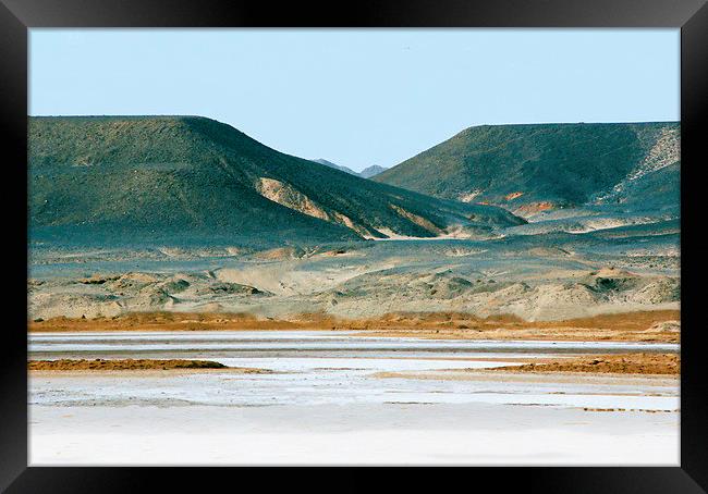 Salt Flats, Eastern Desert Framed Print by Jacqueline Burrell