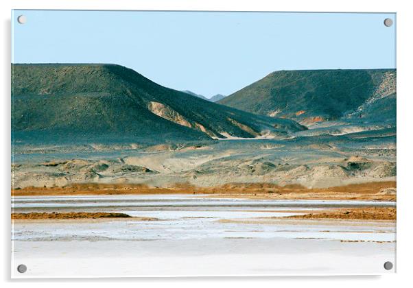 Salt Flats, Eastern Desert Acrylic by Jacqueline Burrell