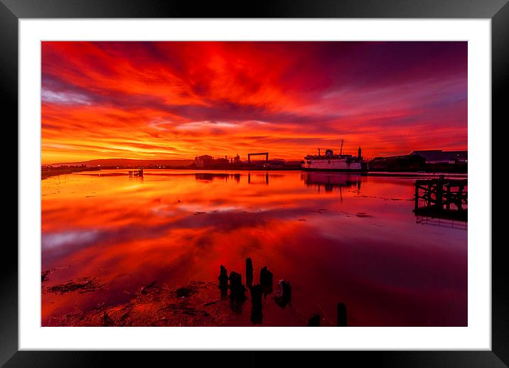 The Skys on Fire Framed Mounted Print by Dave Hudspeth Landscape Photography