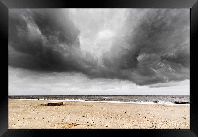 Storms over Hemsby Framed Print by Paul Macro