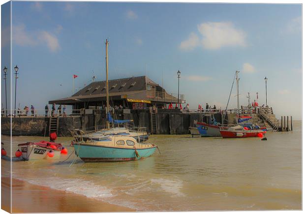 Broadstairs Pier Canvas Print by Stewart Nicolaou