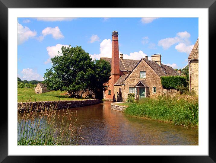 Mill at Lower Slaughter Framed Mounted Print by Geoff Pickering