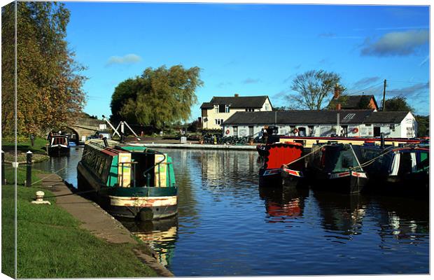 Canal Junction Canvas Print by Geoff Pickering