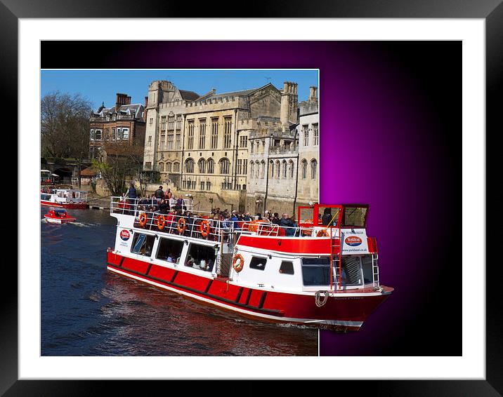 York Boat out of bounds on the river Ouse,York. Framed Mounted Print by Robert Gipson